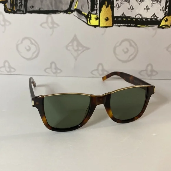 New - SAINT LAURENT
SL 51 CUT 002 UNISEX SQUARE SUNGLASSES Saint Laurent SL 51 002 Square Black Sunglasses  main image 4